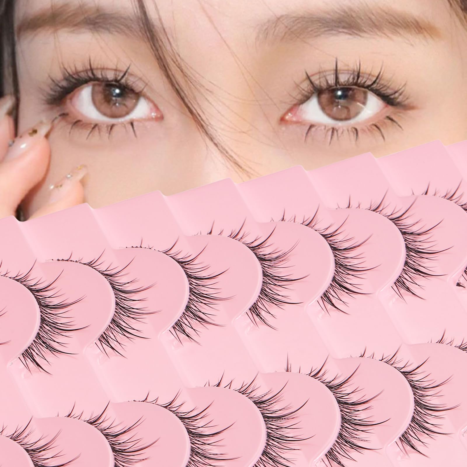 Outopen Manga Lashes with spiky wispy ends for bold anime look.