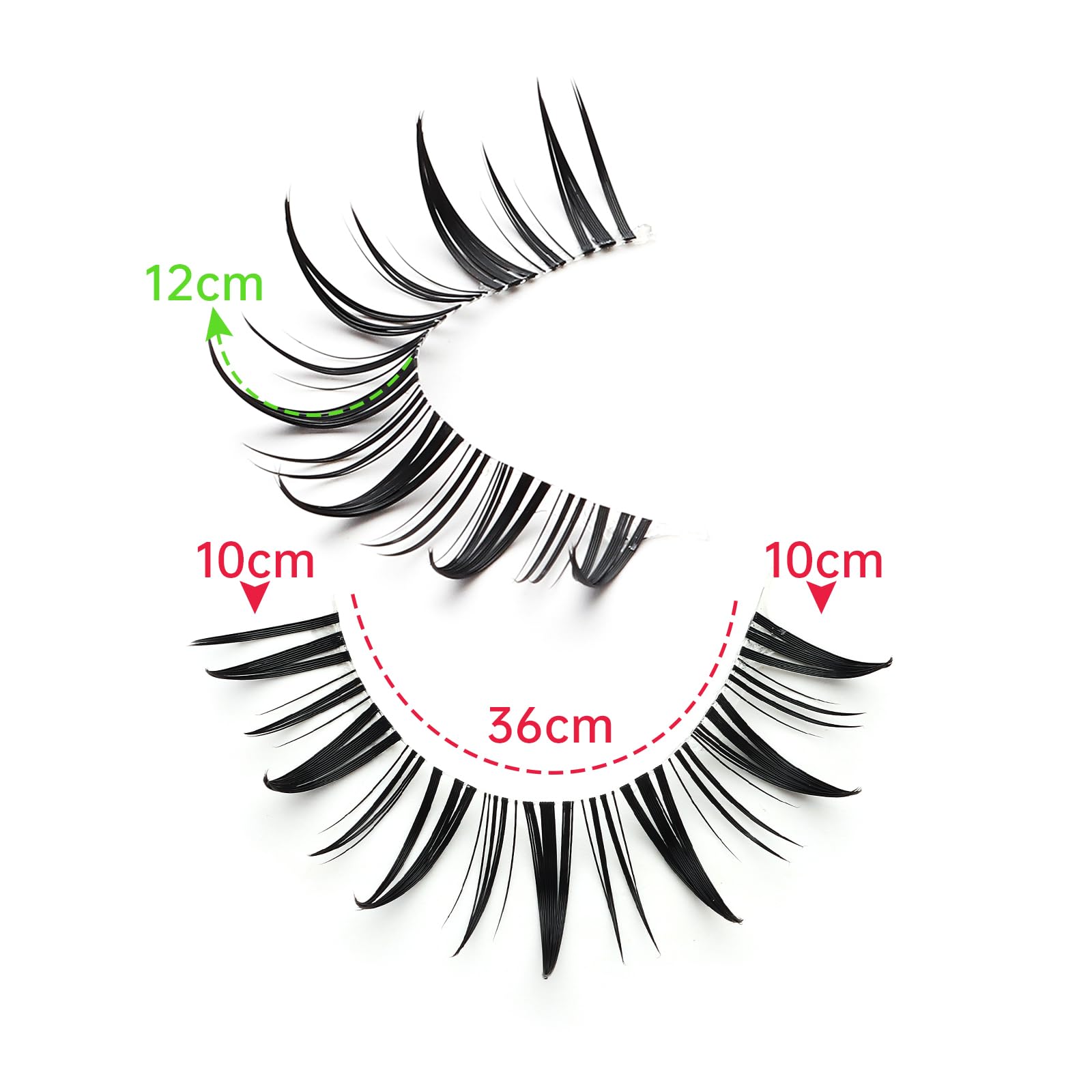Outopen Manga Lashes wispy design for delicate, eye-opening effect.