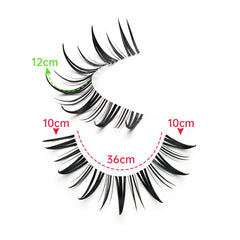 Outopen Manga Lashes wispy design for delicate, eye-opening effect.