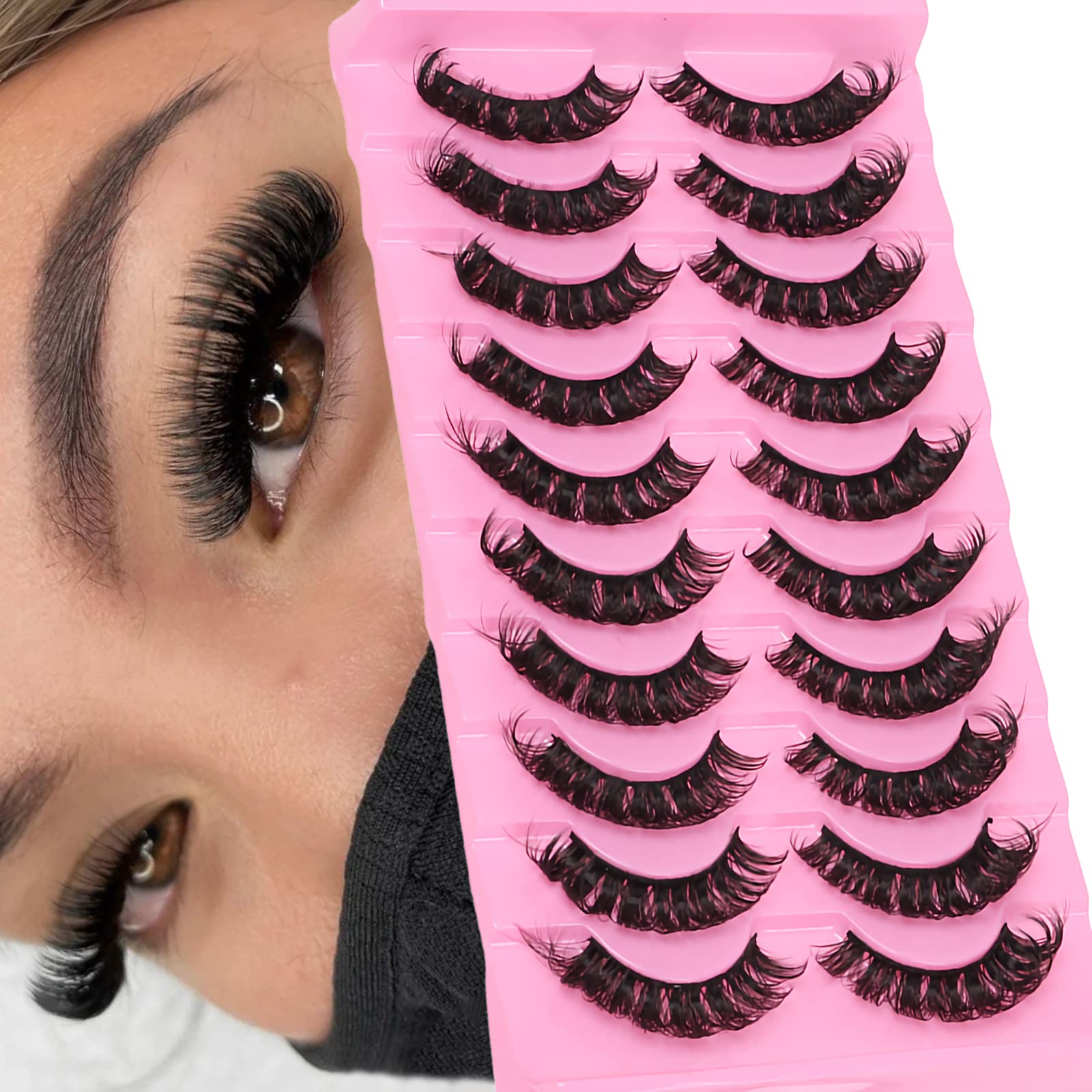 Outopen Russian D Curl lashes pack for daily glam.