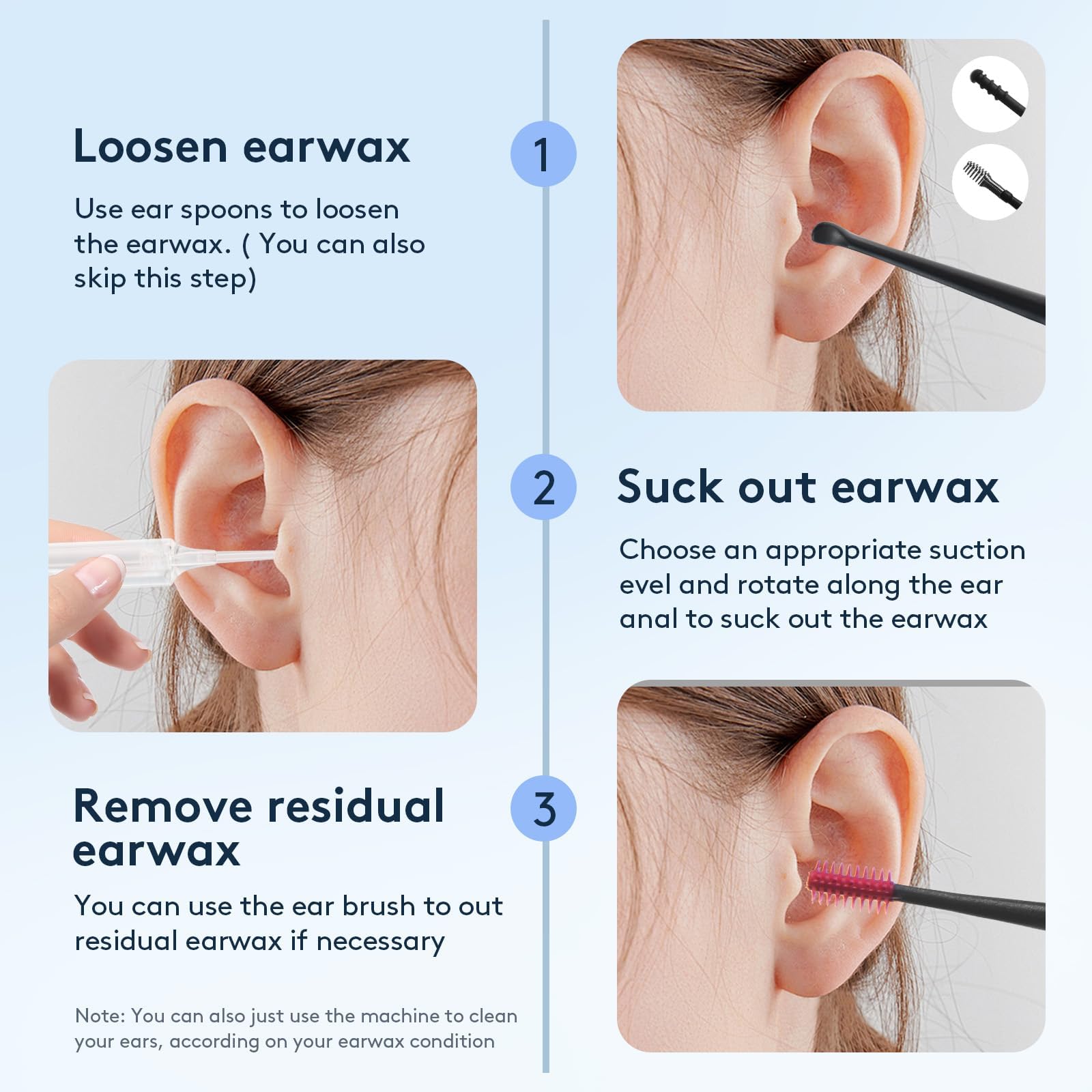 Outstart includes multiple tools for versatile ear care.