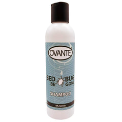 OVANTE BedBug Be Gone bottle label highlighting calming scalp care.