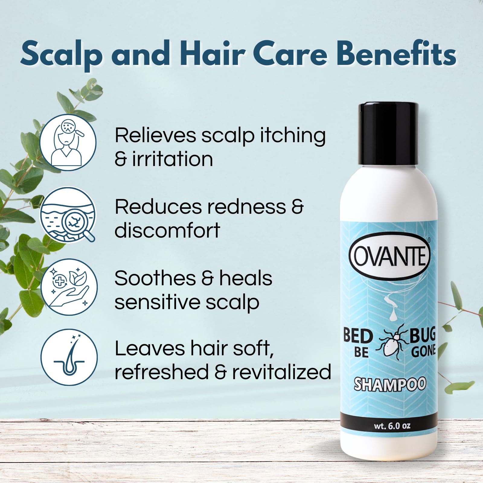 OVANTE BedBug Be Gone pump for easy application on all scalp types.