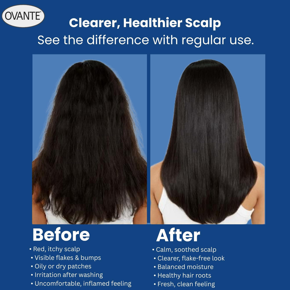 OVANTE bottle-pour shot highlights easy application during shower.