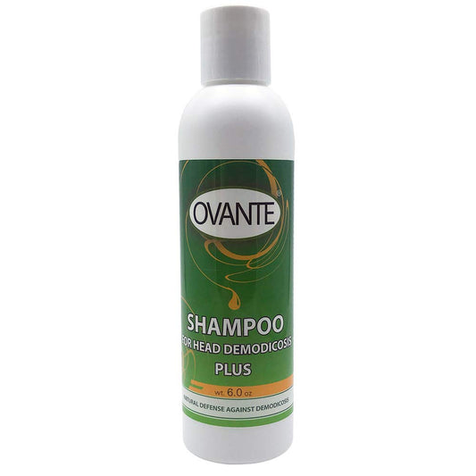 OVANTE Demodex Control Shampoo bottle for humans may help soothe itching and support scalp comfort.