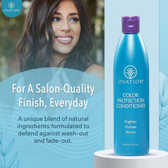 Ovation Color Protection Conditioner ingredients reveal avocado and argan oil for natural care