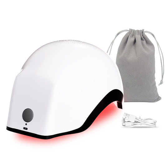 OVEKPA red-light therapy hair-growth helmet in branded gift box supports scalp health