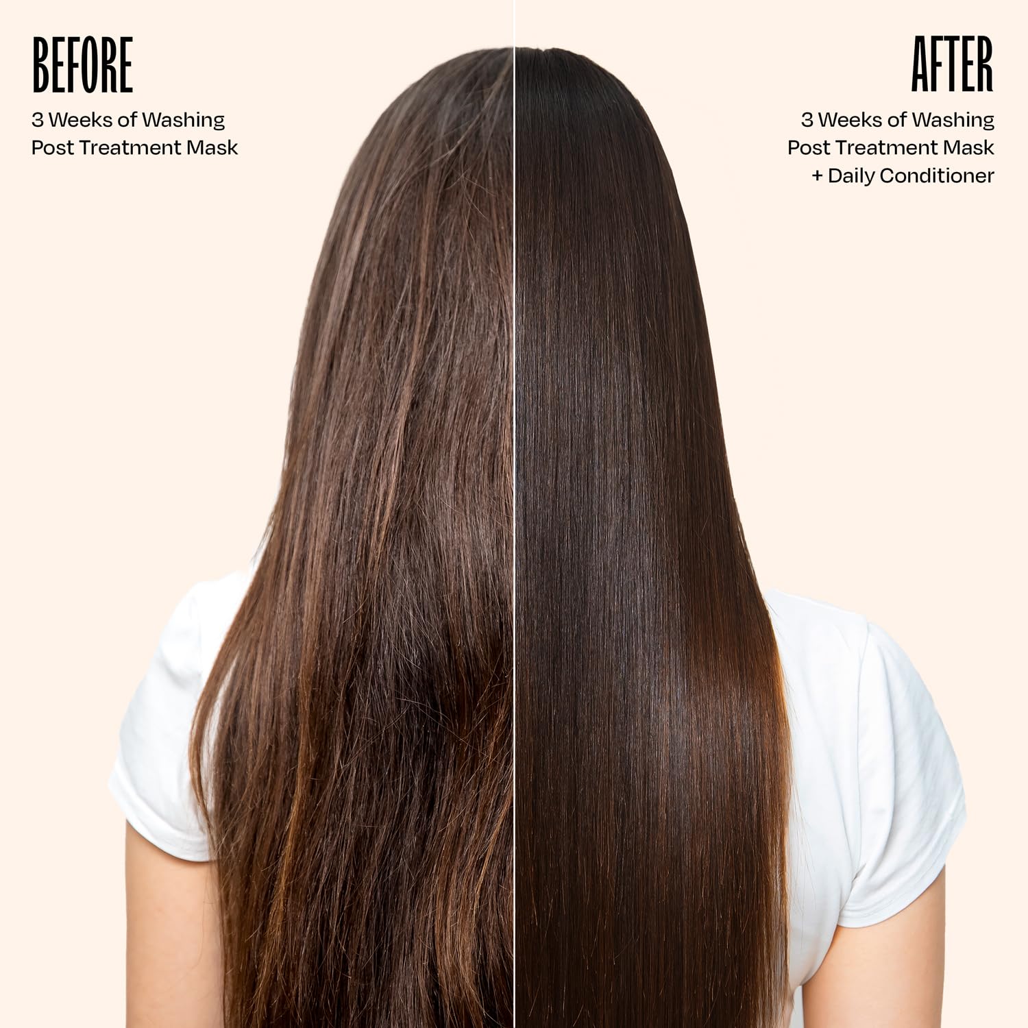 Overtone Espresso Brown hair before after displays subtle color enhancement