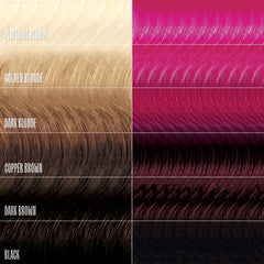 closeup of oVertone Magenta Majesty hair strands with vivid pigment