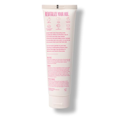 oVertone Magenta Majesty hands applying conditioner for color maintenance