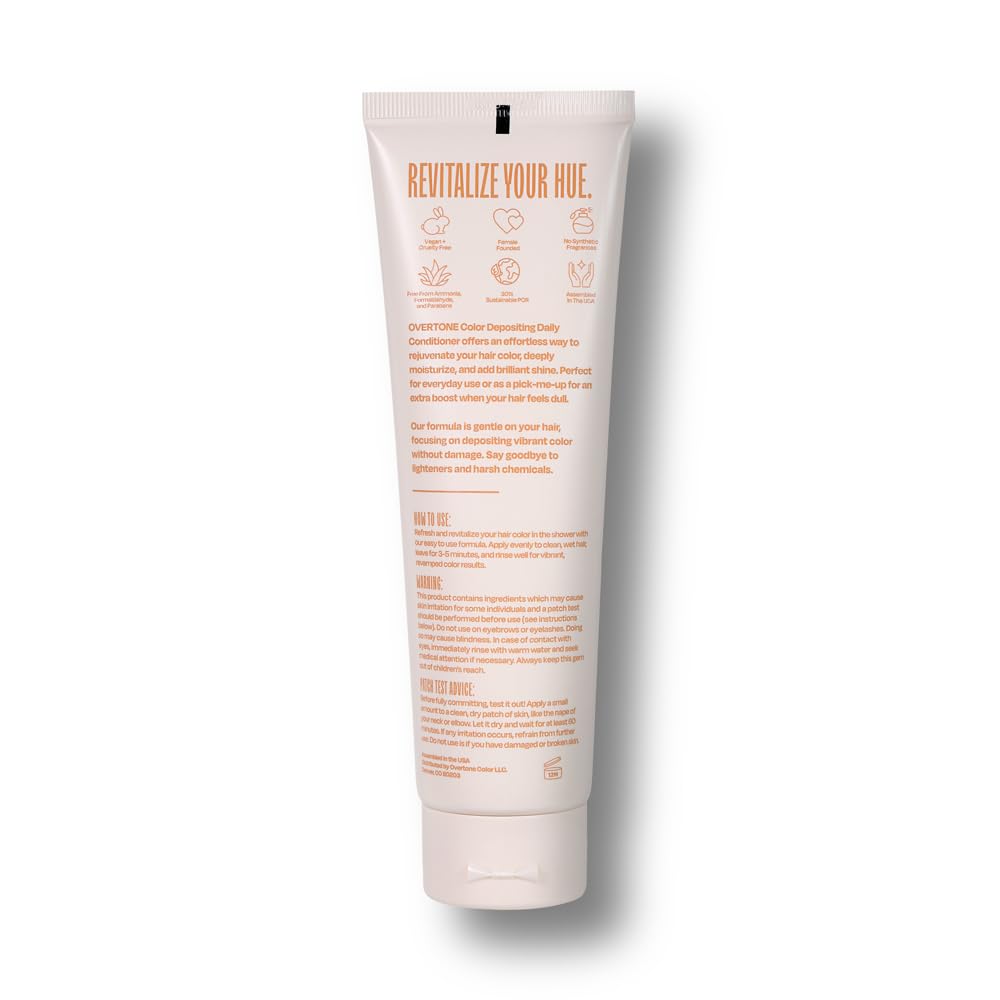 Overtone Strawberry Blonde oil hydration blend nourishes without weighing hair down.