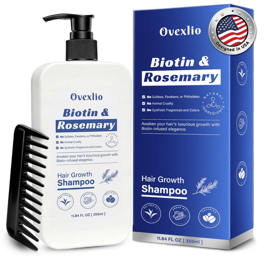 OVEXLIO Hair Growth Shampoo bottle for daily fuller-looking hair