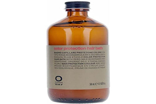 OWAY Color Protection Hair Bath bottle showing color-safe cleansing for treated hair