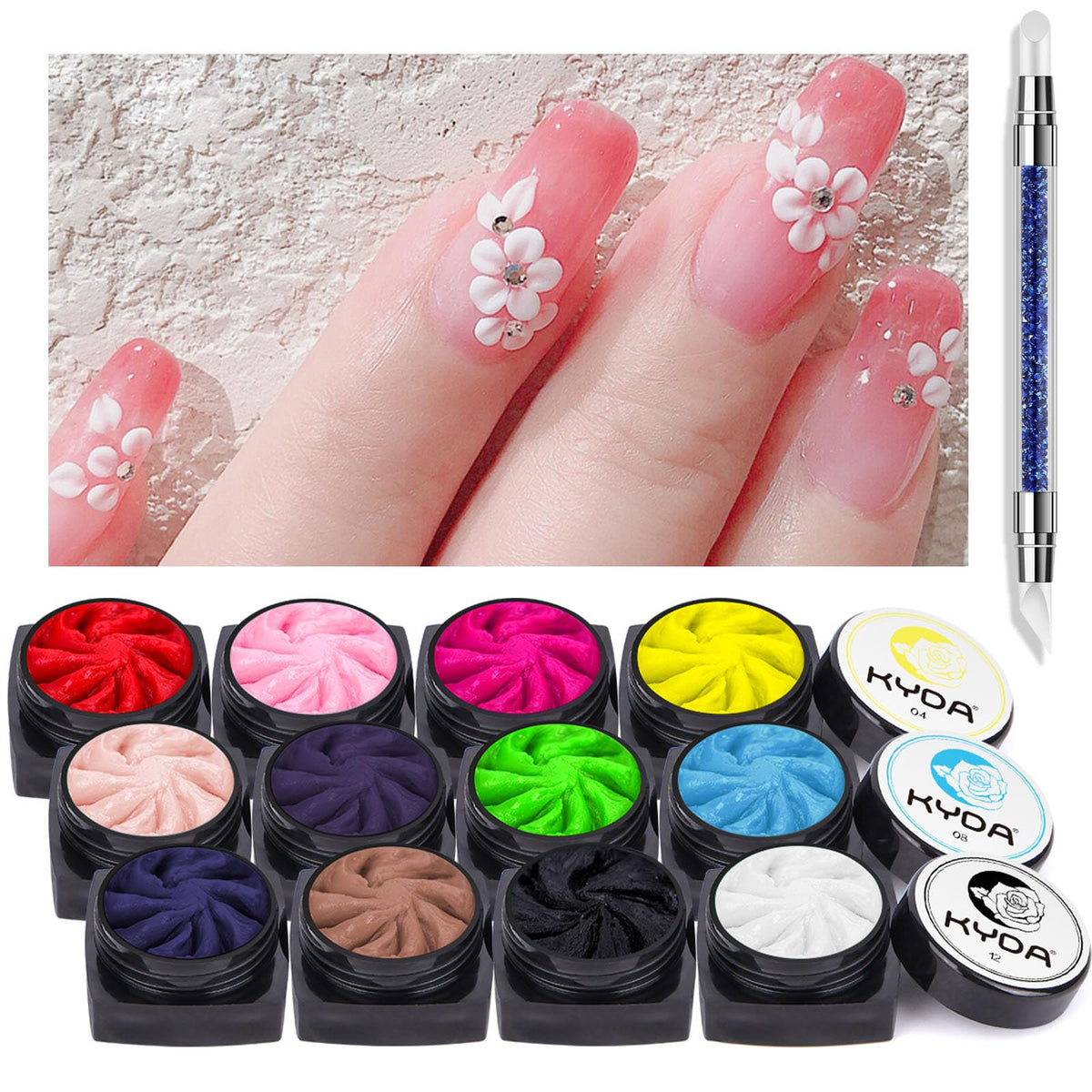 Ownest 12 colors sculpture palette for versatile nail art
