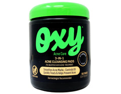 Oxy Acne Care 2% Salicylic Acid action pad close-up demonstrates pore-clearing potential.