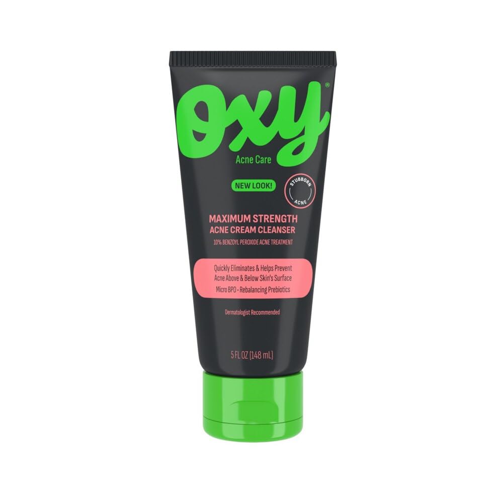 Oxy Acne Cleanser bright skin visual suggests refreshed, clear complexion