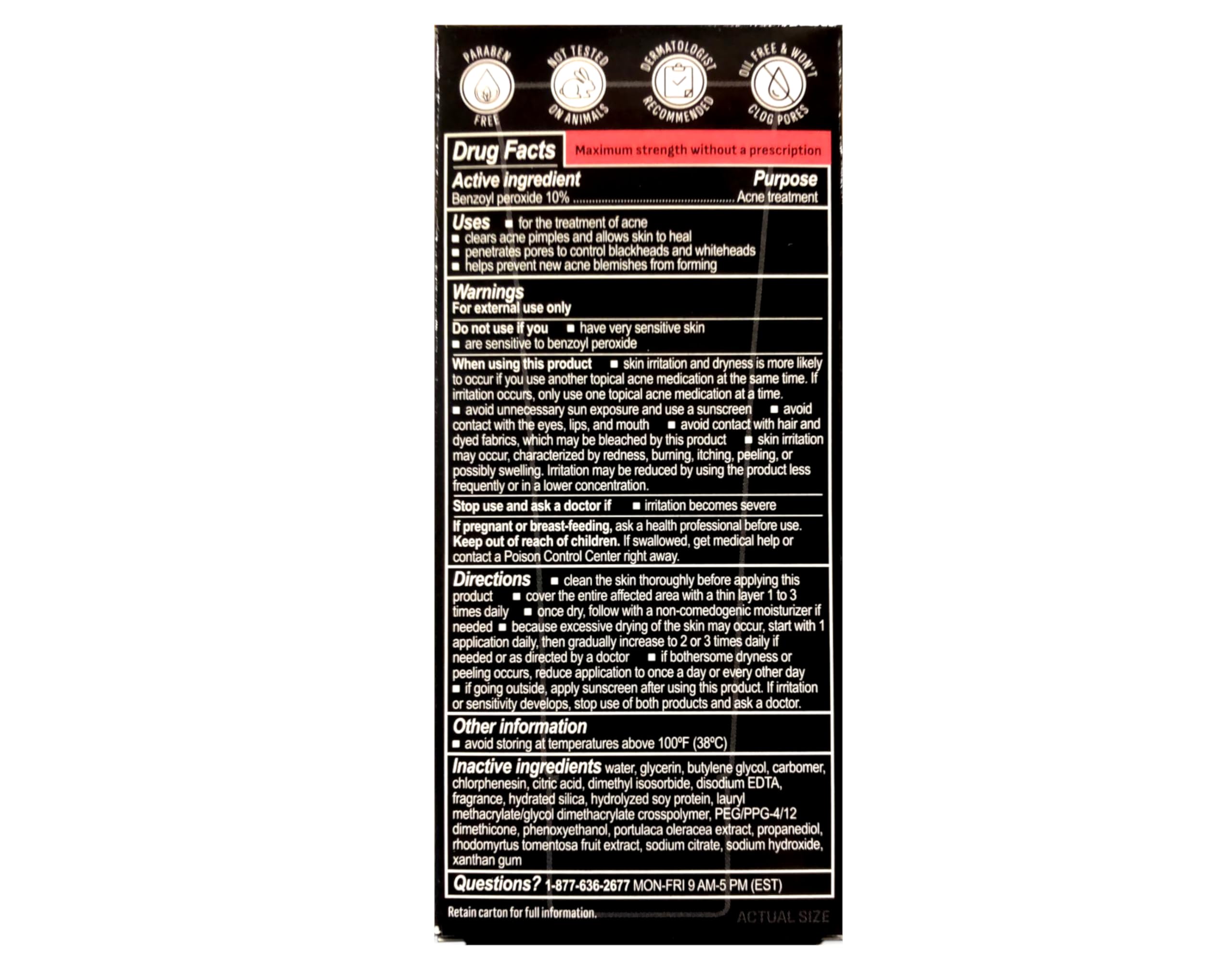 OXY Maximum Action Spot Treatment application-on-skin demonstrates spot treatment use