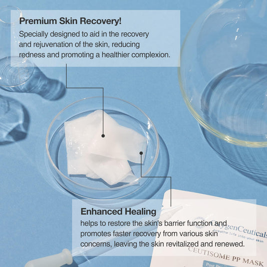 OxygenCeuticals Ceutisome PP Mask sheets ready for soothing hydration.