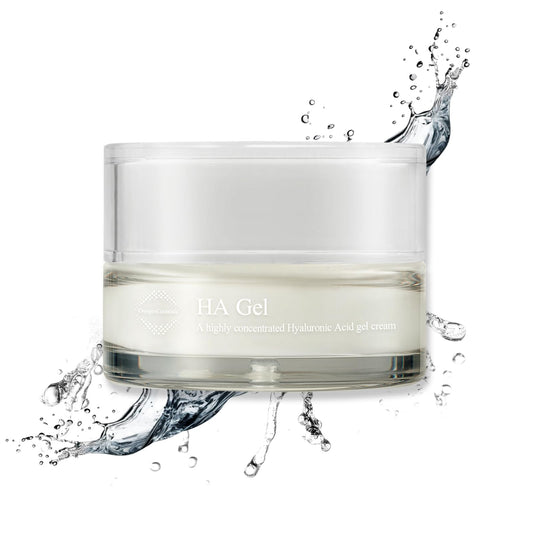 OxygenCeuticals HA Gel jar close-up highlighting deep hydration for daily moisture