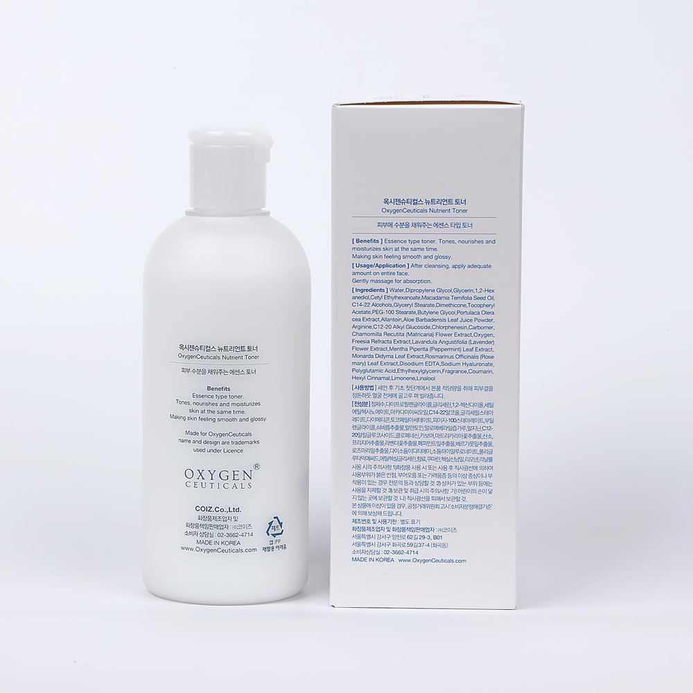 OxygenCeuticals Nutrient Toner after-use skin reveal shows softer, hydrated appearance