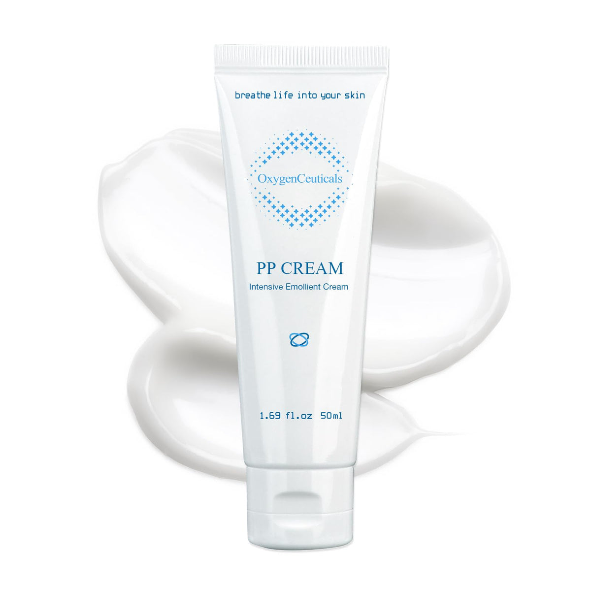 OxygenCeuticals PP Cream tube front highlighting recovery formula for sensitive skin