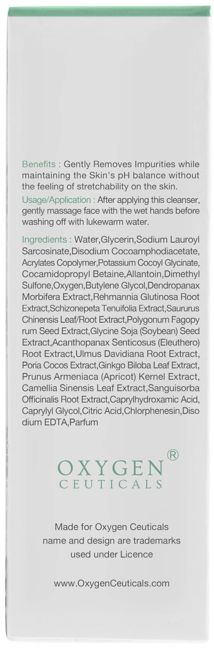 OxygenCeuticals lifestyle shot hints refreshed skin after cleansing.