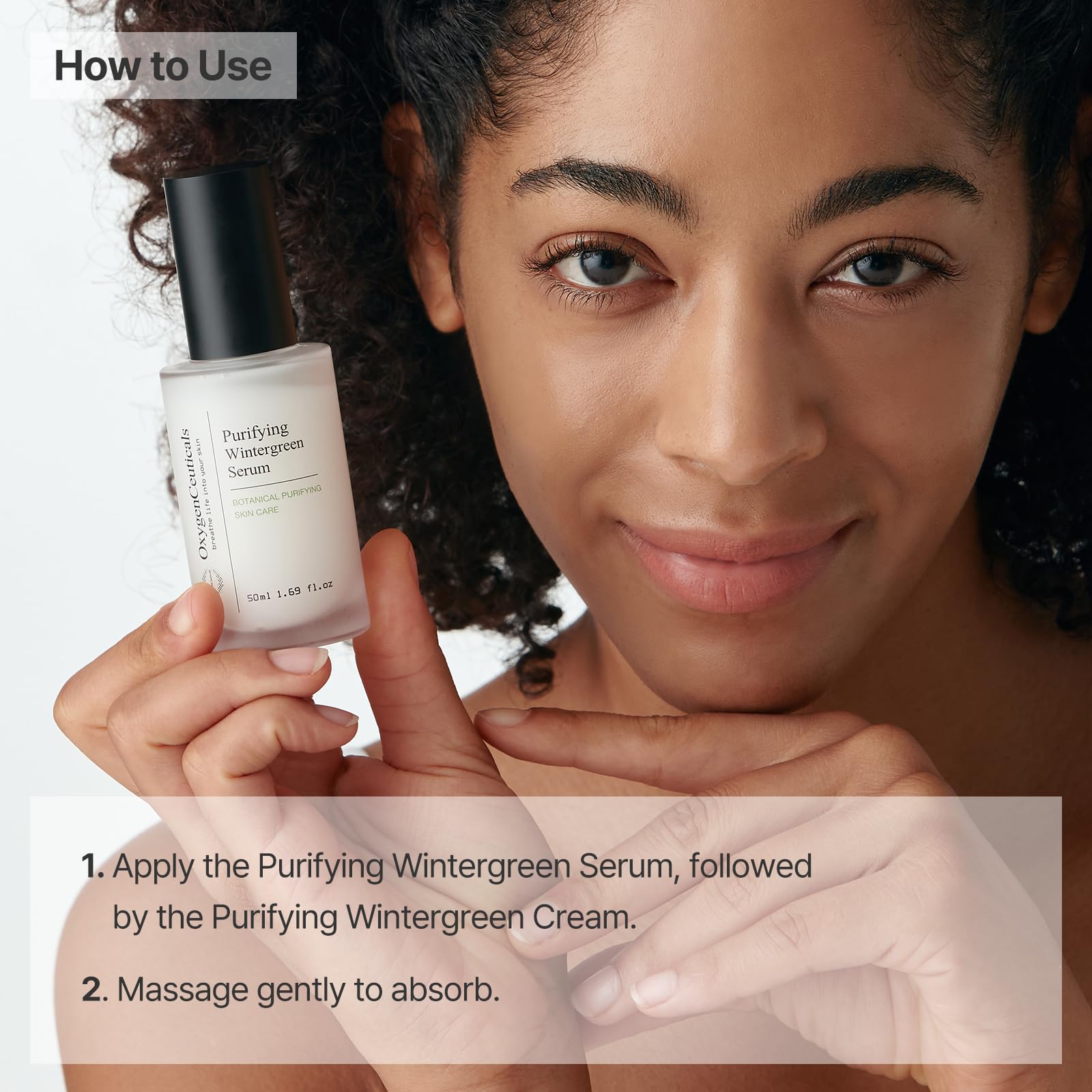 OxygenCeuticals Purifying Wintergreen Cream tube highlighting oil-free hydration and pore refinement.