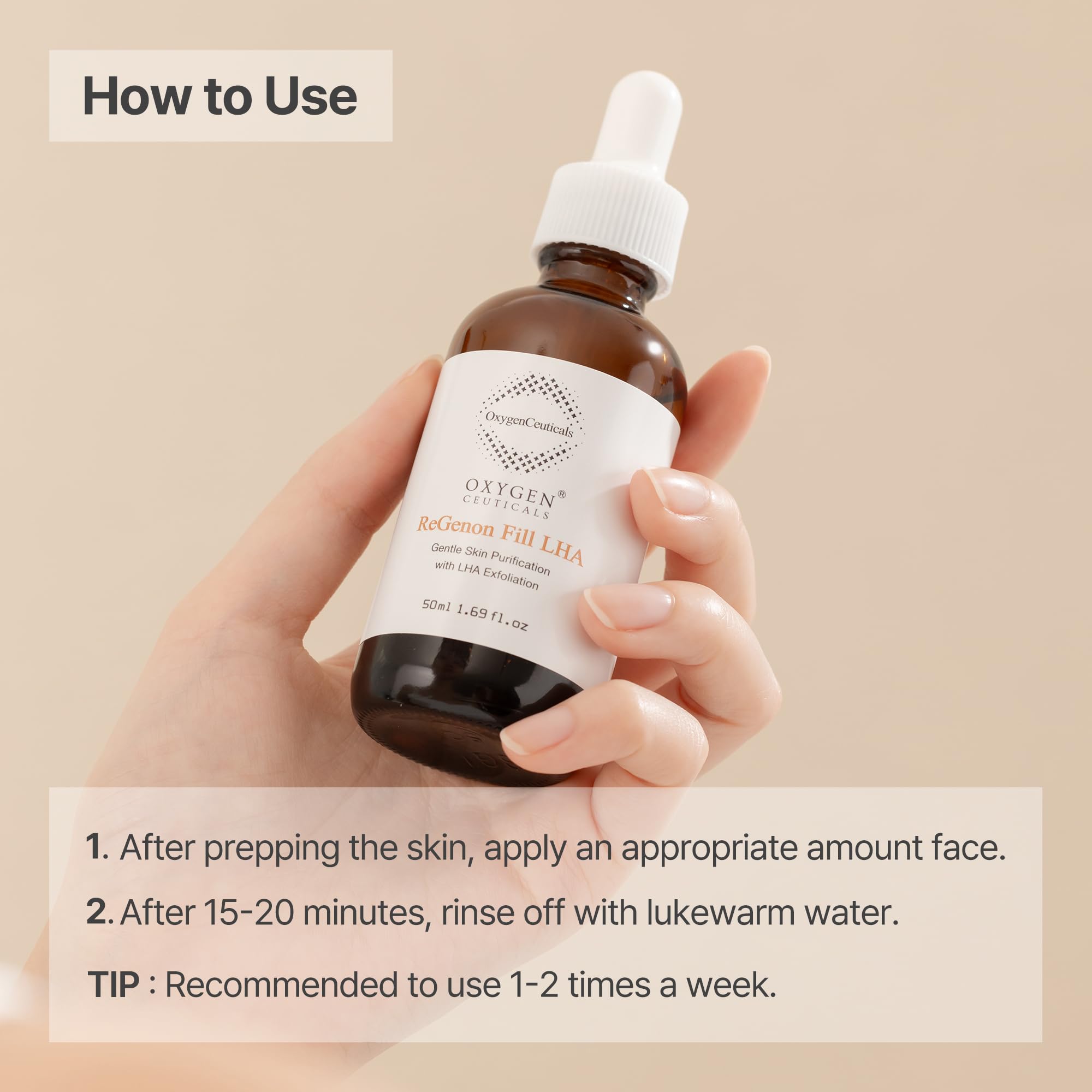 OxygenCeuticals ReGenon Fill LHA packaging on a clean shelf.