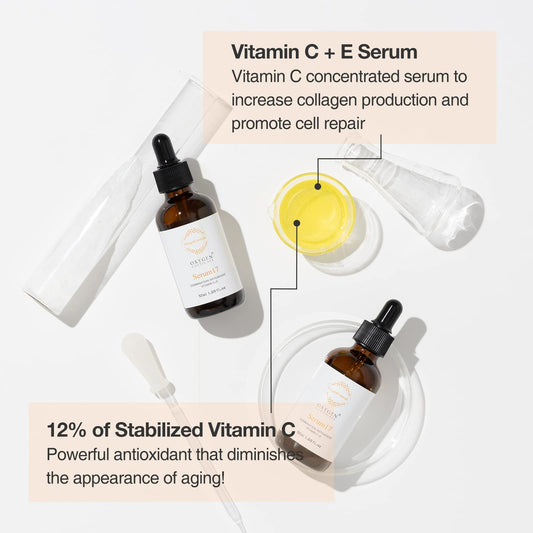 OxygenCeuticals Serum 17 dropper dispensing a precise amount for even application