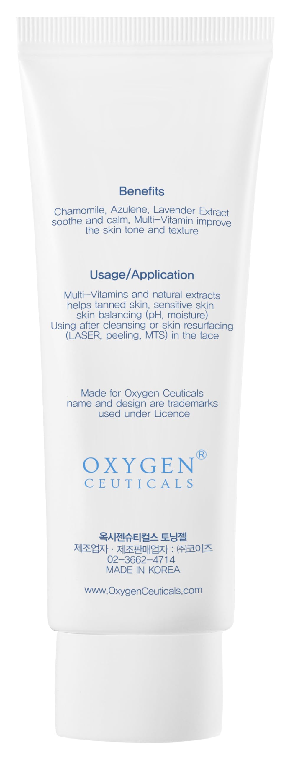 OxygenCeuticals Toning Gel on hands illustrates easy daily hydration for sensitive skin