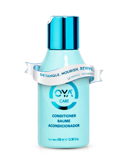 OYA Care conditioner bottle for color-treated hair reduces frizz and adds shine.