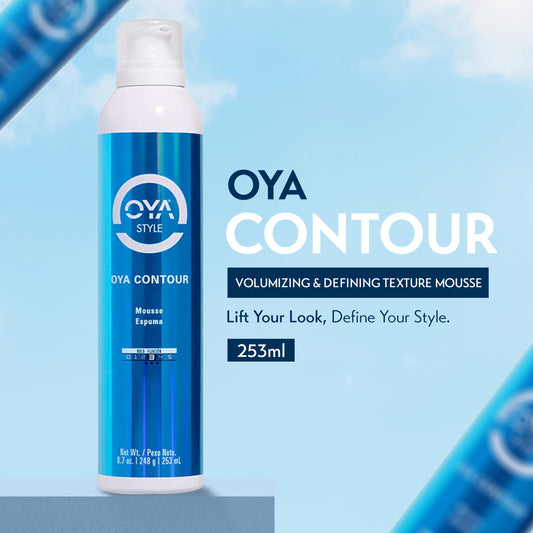 OYA Contour mousse foam texture close-up for smooth, frizz-free waves.
