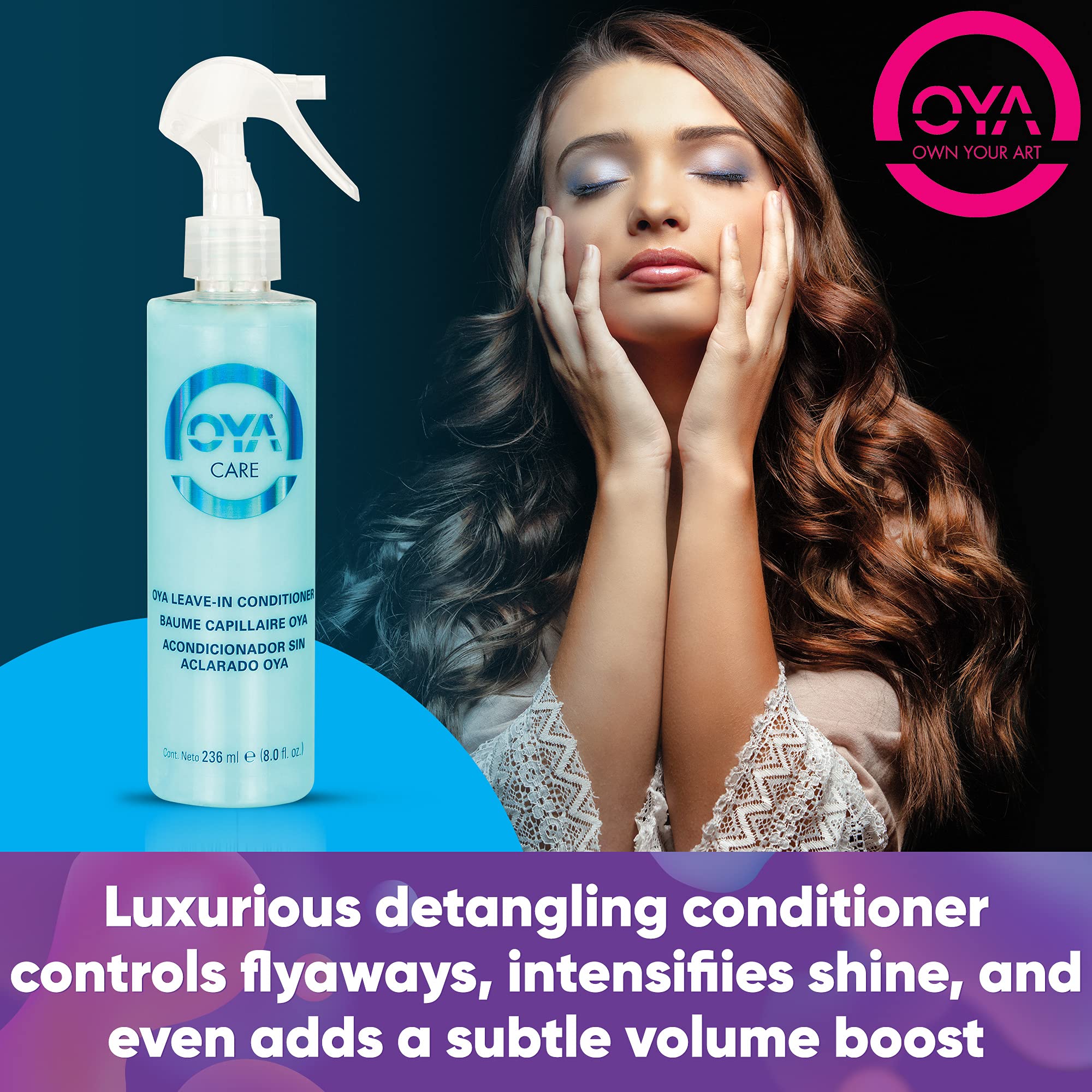 OYA color-treated hair glows with vibrant, lasting color.