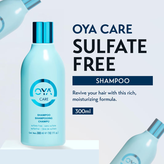 OYA Shampoo lather in hand demonstrates gentle cleansing and hydration.