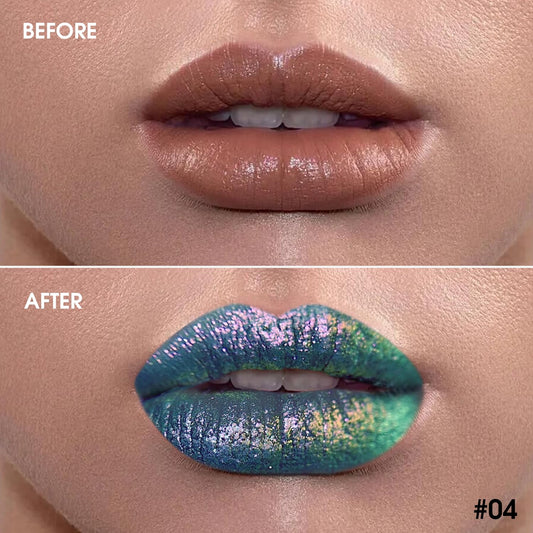 oygcee Chameleon Lip Gloss duochrome finish refracts light beautifully