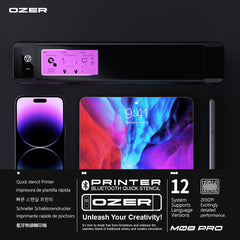 OZER M08Pro quick stencil print demonstrates rapid transfer workflow.