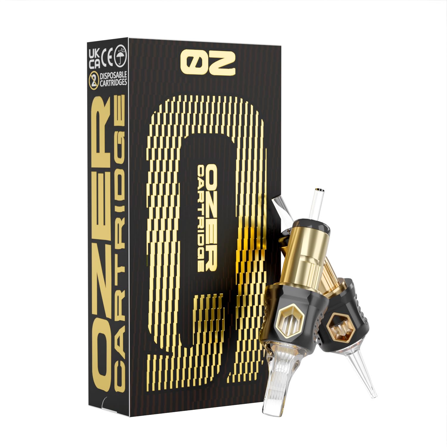 Ozer 1209RM cartridge tip close-up shows precise 0.35mm lines.