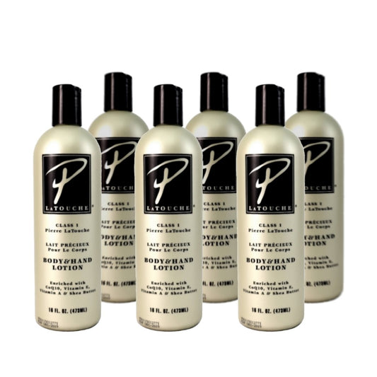 P. Latouche Body & Hand Lotion 16 oz front bottle showing hydrating formula and fragrance.