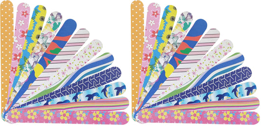 P2P Nails Colorful Nail File Strips double-sided for precise at-home shaping.