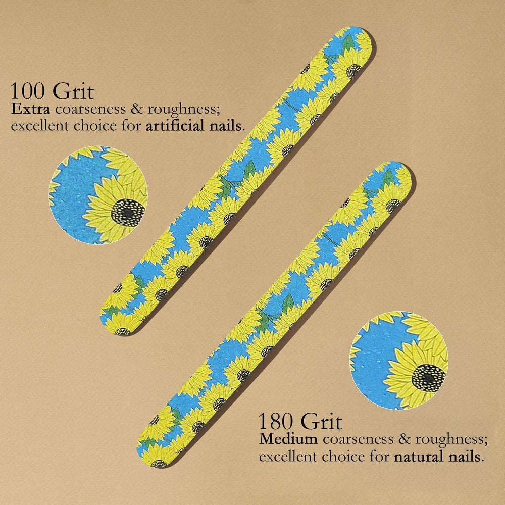 P2P Nails Colorful Nail File Strips with varied designs for fun at-home sessions.