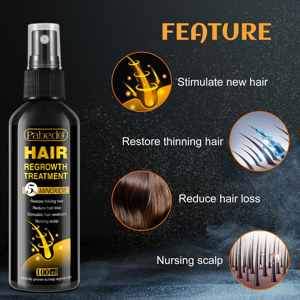 Pabedo 5% Minoxidil hair growth oil texture supporting scalp nourishment.
