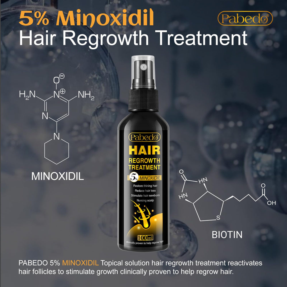 Pabedo minoxidil beard growth serum applied to beard for fuller look.