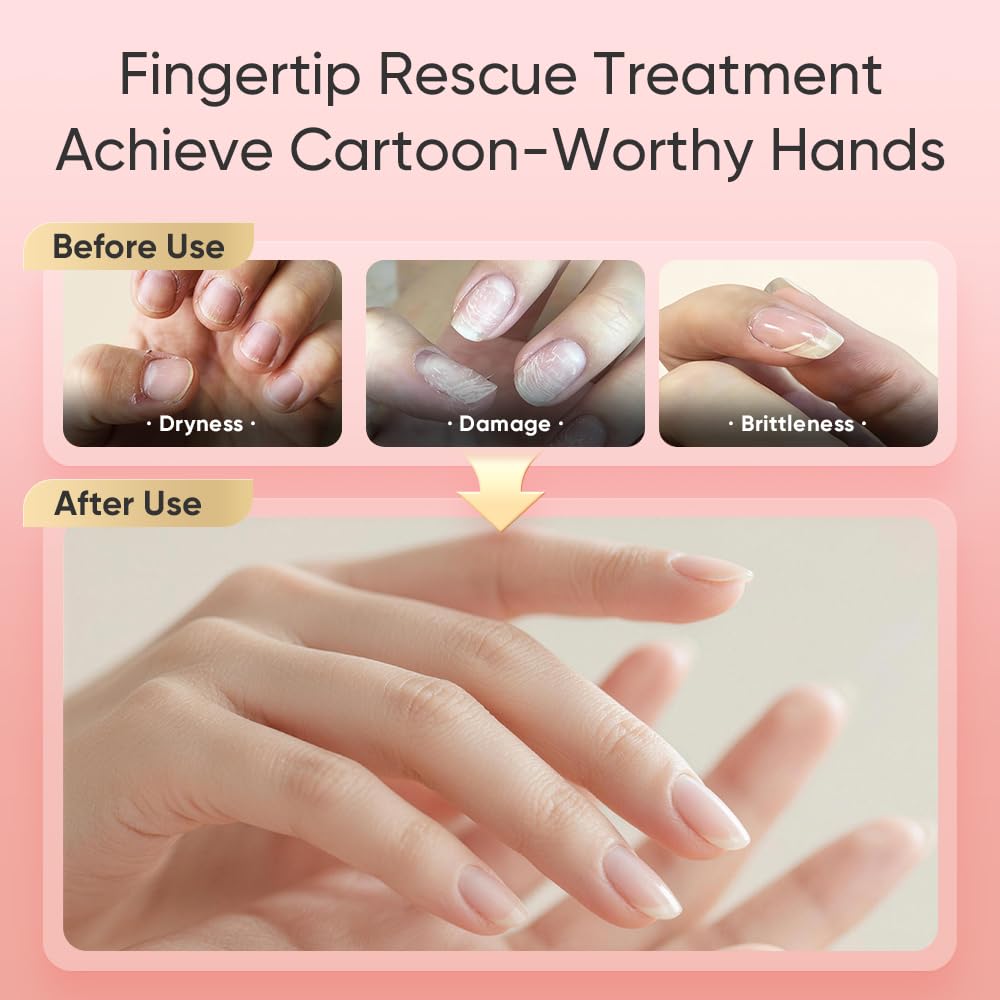 Pacfe cuticle oil nails before-after look after regular use.