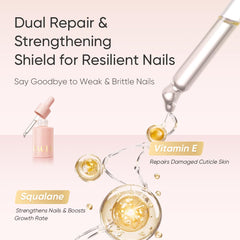 Pacfe cuticle oil with vitamin E and squalane for healthier-looking nails.