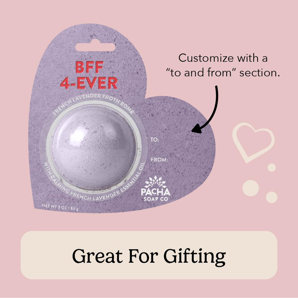 Pacha Soap Co BFF 4-Ever epsom salt soak for muscle-relaxing comfort.