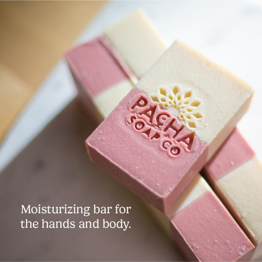 Pacha Soap Co handmade USA bar crafted in Hastings for gentle hydrating wash