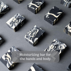 Pacha Soap Co lemongrass peppermint bar closeup for invigorating aroma.