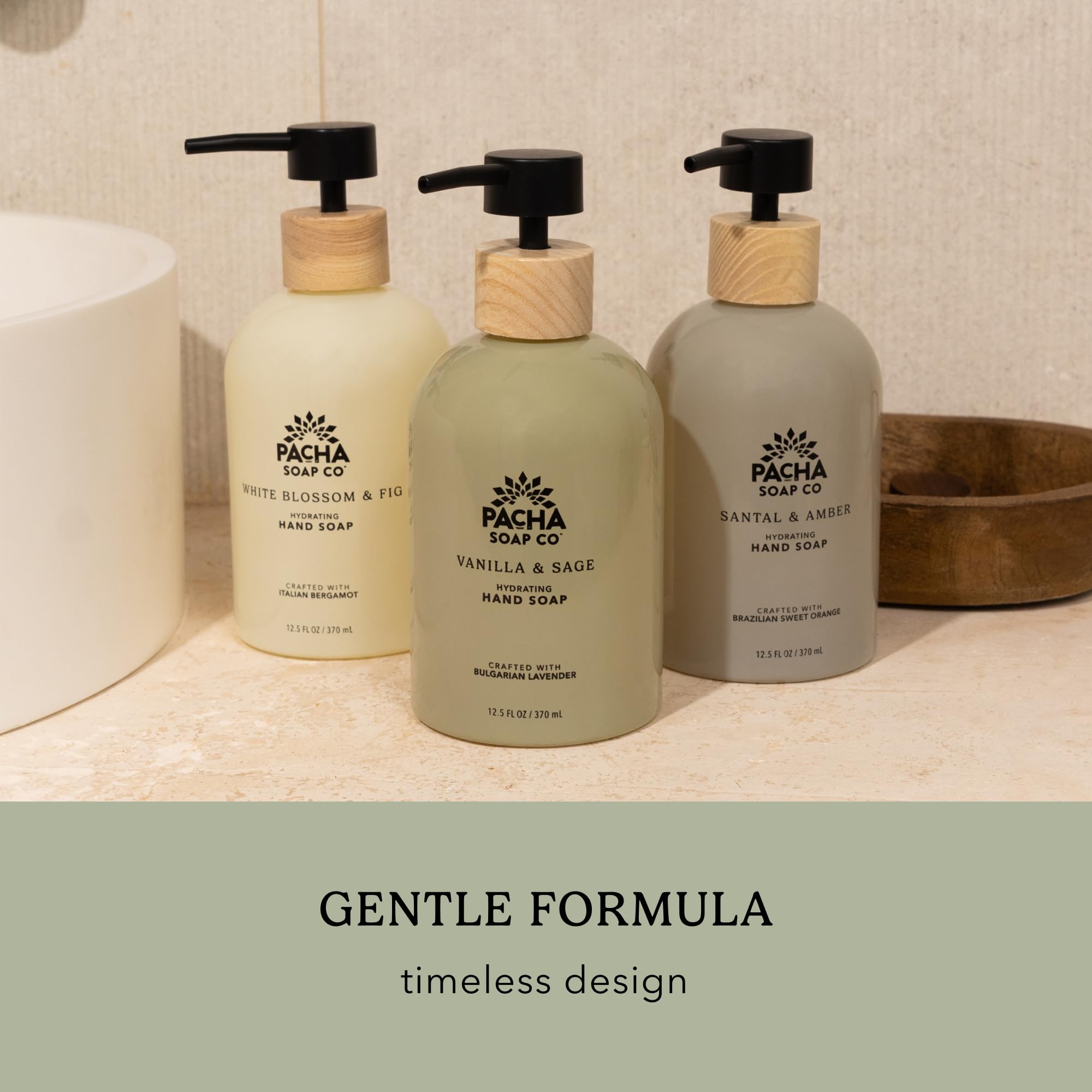 Person holding Vanilla & Sage bottle for daily use