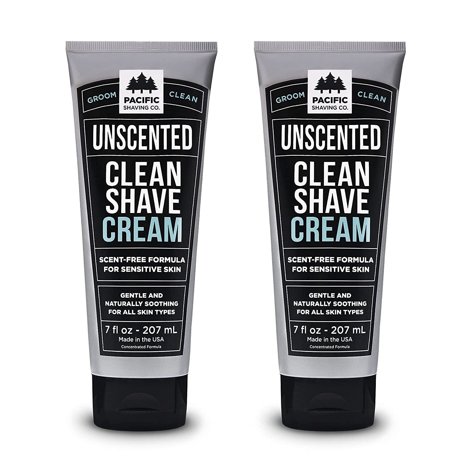 Pacific Shaving Clean Shaving Cream unscented jar for sensitive skin