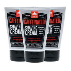 Pacific Shaving Co caffeinated shaving cream jar — energizing morning shave.